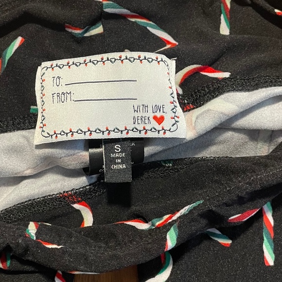 Candy Cane Leggings-Womens Small - Picture 4 of 5